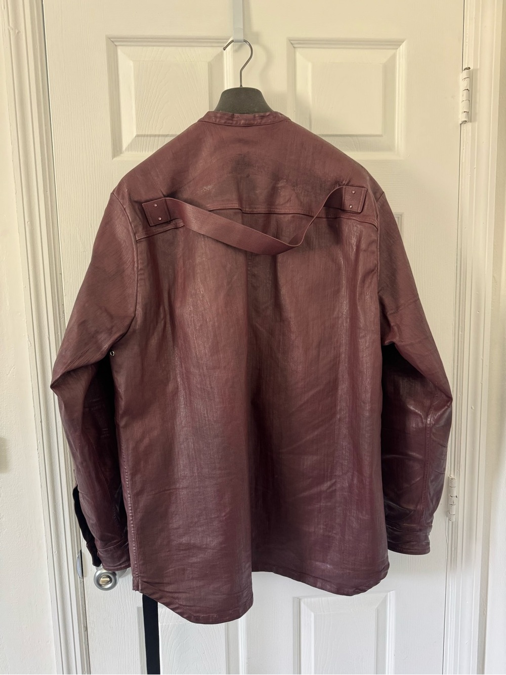 Rick Owens DRKSHDW Larry Jumbo Fogpocket Denim Shirt in Scab Wax - Picture 2 of 4